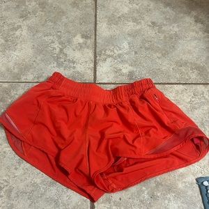 Reddish orange lulu shorts